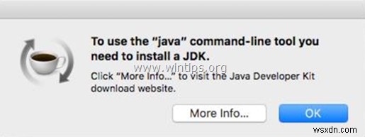 FIX:जावा कमांड-लाइन टूल का उपयोग करने के लिए आपको एक JDK (MAC OS X)