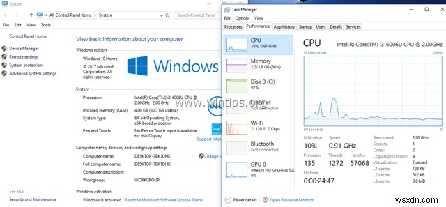 FIX:Windows 10 में CPU पूरी गति से नहीं चल रहा है।