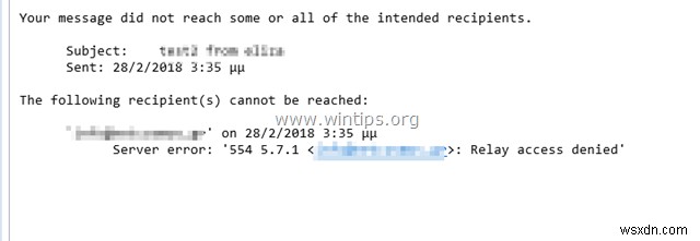 FIX:रिले एक्सेस अस्वीकृत 554 5.7.1 आउटलुक में त्रुटि (समाधान)