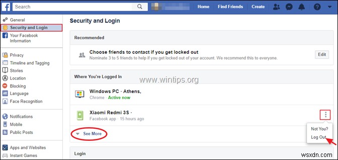 फेसबुक डिवाइसेज को दूसरे पीसी से कैसे लॉगआउट करें।