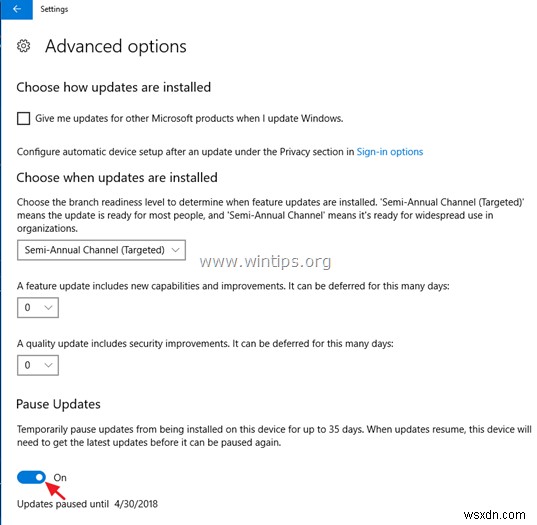 Windows 10 अपडेट को स्थायी रूप से कैसे बंद करें।