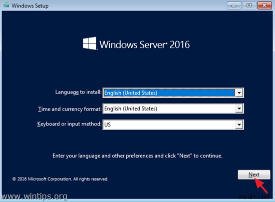 Windows Server 2016 को चरण दर चरण कैसे स्थापित करें।