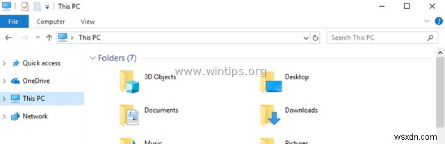 Explorer Pane से OneDrive कैसे निकालें।