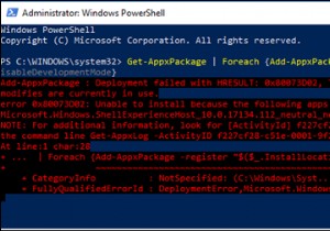 FIX:HRESULT 0x80073D02 (समाधान) के साथ विंडोज शेल एक्सपीरियंस होस्ट डिप्लॉयमेंट विफल रहा