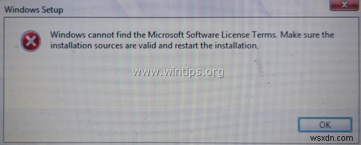 FIX:Windows Microsoft सॉफ़्टवेयर लाइसेंस शर्तें नहीं ढूँढ सकता