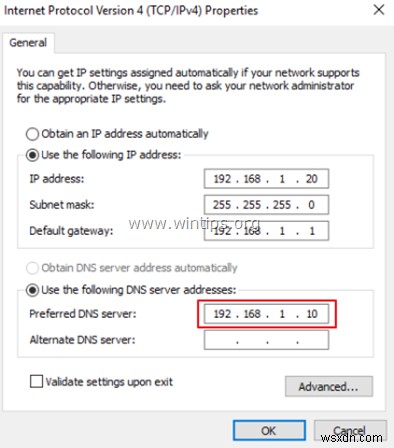 FIX:निर्दिष्ट डोमेन या तो मौजूद नहीं है या संपर्क नहीं किया जा सका (समाधान)