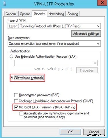 L2TP VPN सर्वर 2016 को प्रमाणीकरण के लिए कस्टम साझा कुंजी के साथ कैसे सेटअप करें।