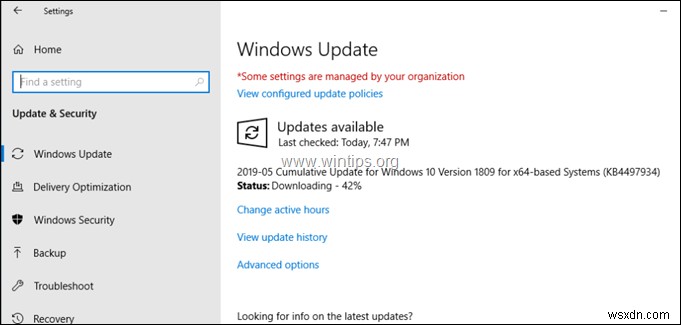 FIX:Windows 10 Update 1903 इंस्टाल करने में विफल रहा (समाधान)