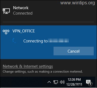 FIX:Windows 10 VPN सिस्टम ट्रे से कनेक्ट नहीं होता है लेकिन यह नेटवर्क सेटिंग्स से कनेक्ट होता है।