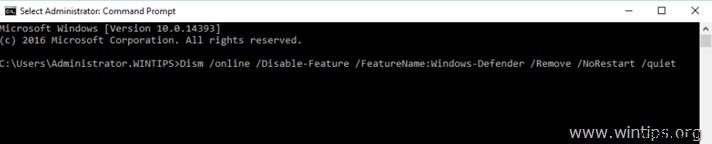 सर्वर 2016 में विंडोज डिफेंडर एंटीवायरस को कैसे निष्क्रिय या निकालें