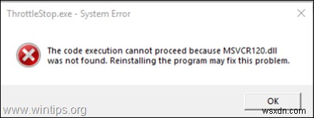 FIX:MSVCR120.dll नहीं मिला या MSVCP140.DLL नहीं मिला (समाधान)