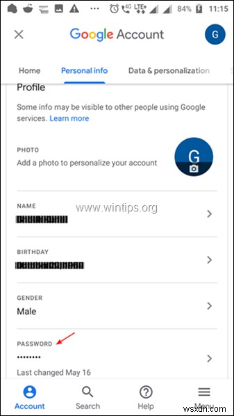 Gmail पासवर्ड कैसे बदलें (Google खाता पासवर्ड)।