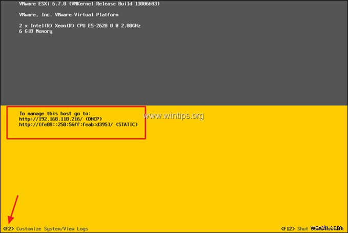 बेयर मेटल सर्वर पर vSphere ESXi 6.7 कैसे स्थापित करें।