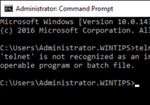 सर्वर 2012/2016/2019 में टेलनेट क्लाइंट को कैसे सक्षम करें। 