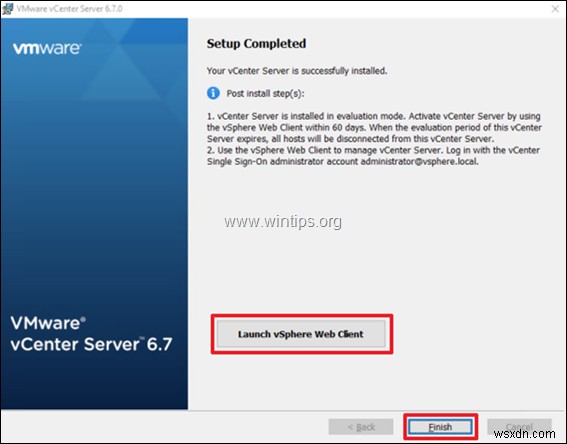 विंडोज़ पर vCenter सर्वर 6.7 कैसे स्थापित करें।