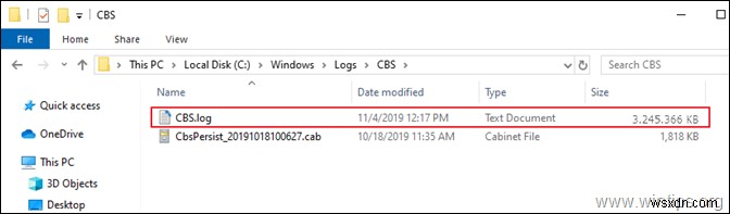 FIX:CBS.LOG Windows 10 में उच्च डिस्क उपयोग का कारण बनता है (समाधान)