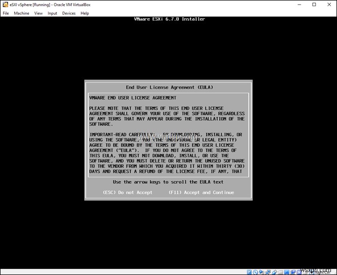 वर्चुअलबॉक्स पर VMware ESXi कैसे स्थापित करें।