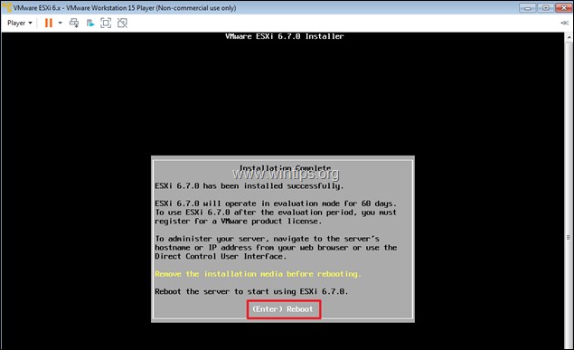VMware वर्कस्टेशन 15 पर vSphere ESXi 6.7 कैसे स्थापित करें।