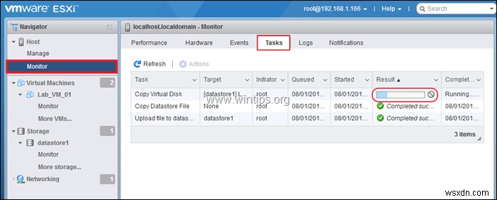 vSphere Hypervisor ESXi 6.7 पर वर्चुअल मशीन का क्लोन कैसे बनाएं। 