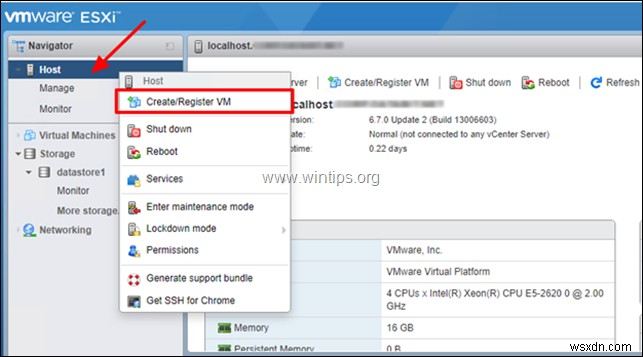 vSphere Hypervisor ESXi 6.7 पर वर्चुअल मशीन कैसे बनाएं