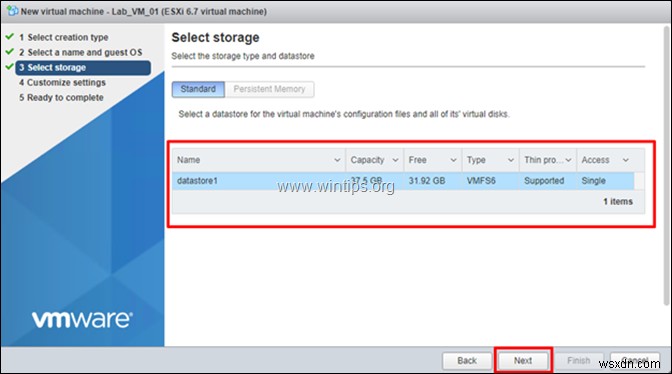 vSphere Hypervisor ESXi 6.7 पर वर्चुअल मशीन कैसे बनाएं