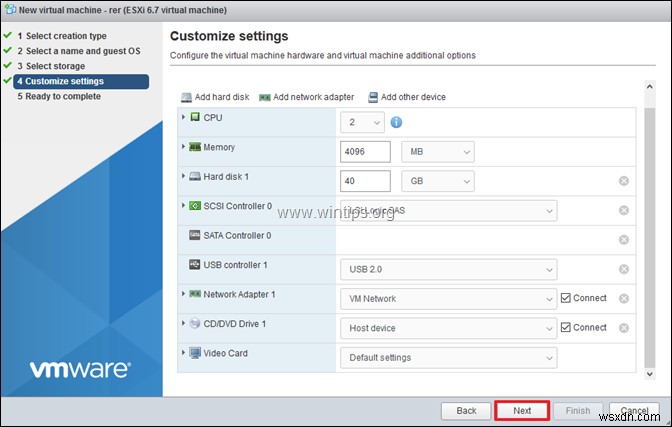 vSphere Hypervisor ESXi 6.7 पर वर्चुअल मशीन कैसे बनाएं