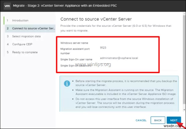 विंडोज पर VMware vCenter सर्वर को VCSA 6.7 में कैसे माइग्रेट करें