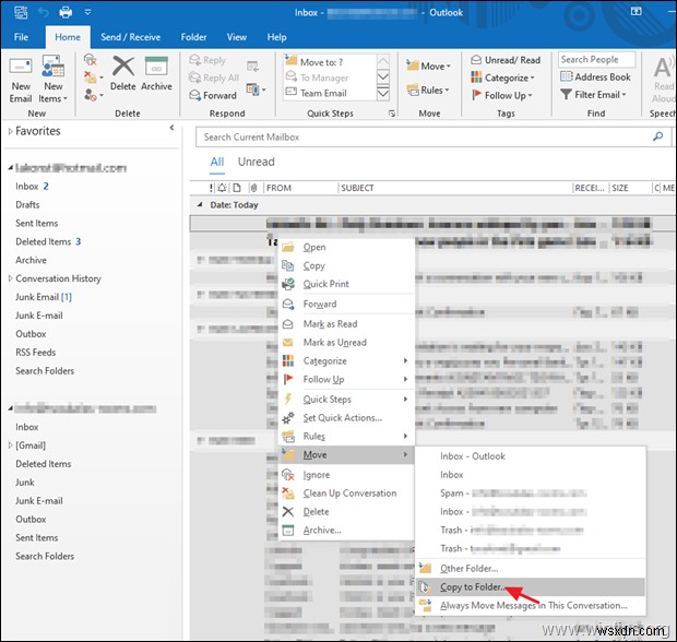 IMAP या POP3 ईमेल को Outlook का उपयोग करके Office 365 में कैसे स्थानांतरित करें।