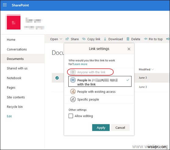 FIX:लिंक विकल्प वाला कोई भी व्यक्ति SharePoint पर धूसर हो जाता है (समाधान) 