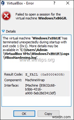 FIX:supR3HardenedWiReSpawn में VirtualBox त्रुटि - VirtualBox VM प्रक्रिया 5 को पुनः लॉन्च करने में त्रुटि (हल) 