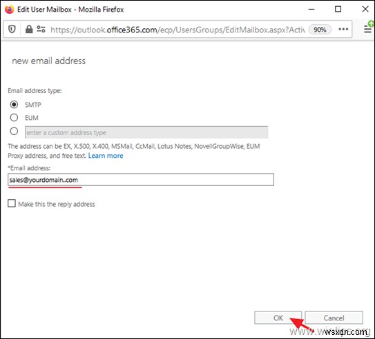 Office365 में ईमेल उपनाम कैसे जोड़ें।