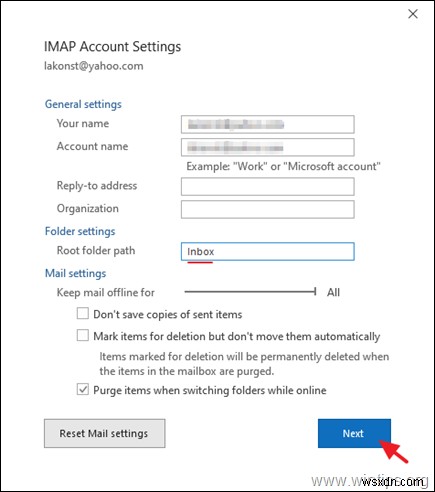 FIX:IMAP फोल्डर आउटलुक पेन में नहीं दिख रहे हैं। (समाधान)