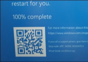 FIX:Windows 10 पर win32kfull.sys में APC INDEX MISMATCH (समाधान)