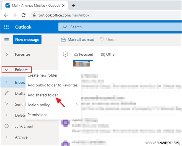 Outlook और Outlook Web App में एक साझा मेलबॉक्स कैसे जोड़ें।