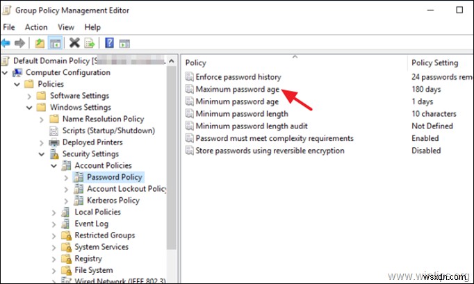 डोमेन 2012/2016 पर पासवर्ड समाप्ति को कैसे बदलें या अक्षम करें।