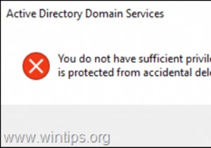 FIX:वस्तु को आकस्मिक विलोपन से सुरक्षित किया जाता है। OU (समाधान) को हटाने के लिए आपके पास पर्याप्त विशेषाधिकार नहीं हैं