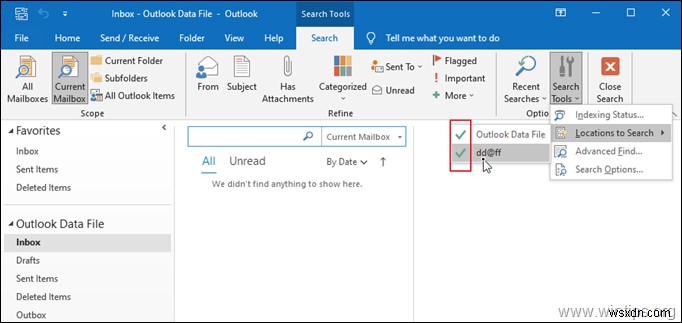 FIX:Outlook 2016 खोज काम नहीं कर रही है।