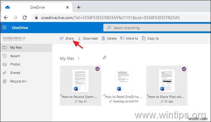दूसरों के साथ OneDrive फ़ाइलें कैसे साझा करें।