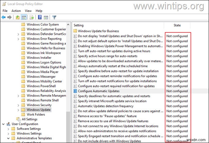 FIX:Windows Update में कुछ सेटिंग्स आपके संगठन द्वारा प्रबंधित की जाती हैं। (समाधान)