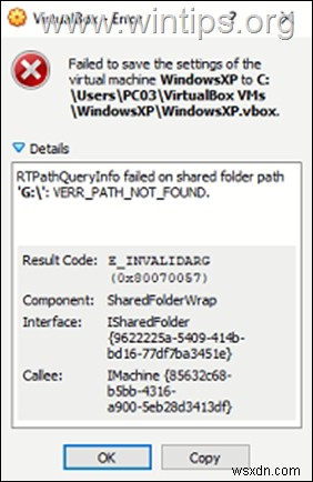 FIX VirtualBox RTPathQueryInfo साझा फ़ोल्डर पथ पर विफल रहा (समाधान)