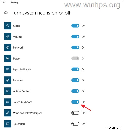 Windows 10 पर ऑन-स्क्रीन कीबोर्ड को सक्षम-अक्षम कैसे करें।