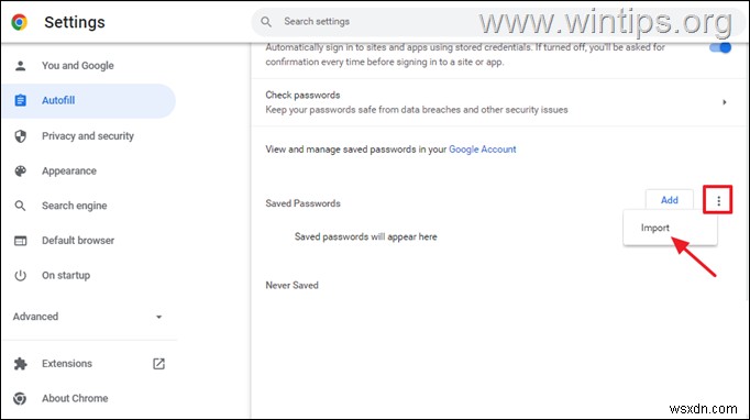 Google क्रोम में सेव किए गए पासवर्ड को दूसरे पीसी में कैसे ट्रांसफर करें। 