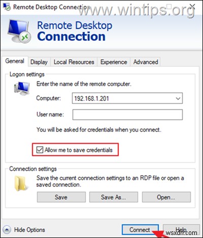 FIX:Windows दूरस्थ डेस्कटॉप क्रेडेंशियल सहेजता नहीं है। (हल किया) 