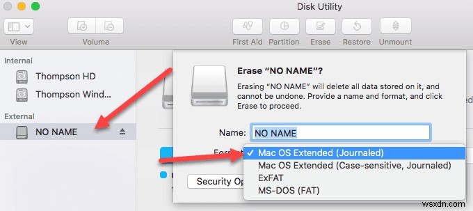 OS X में बाहरी या आंतरिक हार्ड ड्राइव का विभाजन कैसे करें 