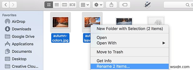 अपने Mac पर फ़ाइलों का नाम बदलने का बल्क कैसे करें