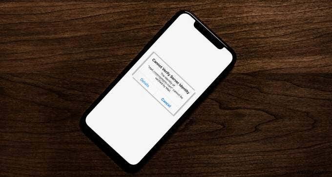 iPhone या iPad पर  सर्वर पहचान सत्यापित नहीं कर सकता  त्रुटि को कैसे ठीक करें