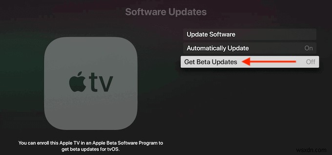 Apple TV पर tvOS कैसे अपडेट करें