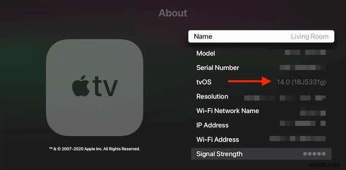 Apple TV पर tvOS कैसे अपडेट करें