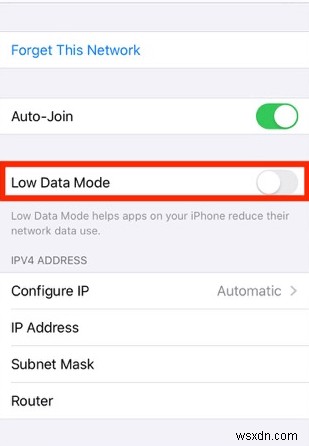 iPhone पर लो डेटा मोड को कैसे इनेबल या डिसेबल करें