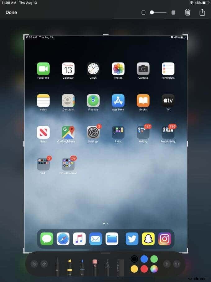 iPad पर स्क्रीनशॉट या रिकॉर्डिंग कैसे लें